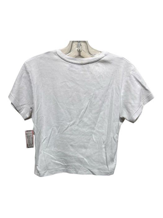 Realisation Size L White, Yellow, Aqua, Blue Cotton Unicorn T Shirt Cropped Top White, Yellow, Aqua, Blue / L