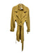 The Great Size 3/L Mustard Yellow Cotton Button Sash Trench Coat Mustard Yellow / 3/L