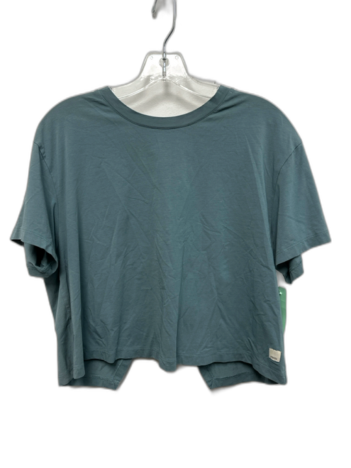 Vuori Size L Hunter Green Cotton Short Sleeve Logo Back Out Crop Top Hunter Green / L