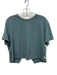 Vuori Size L Hunter Green Cotton Short Sleeve Logo Back Out Crop Top Hunter Green / L