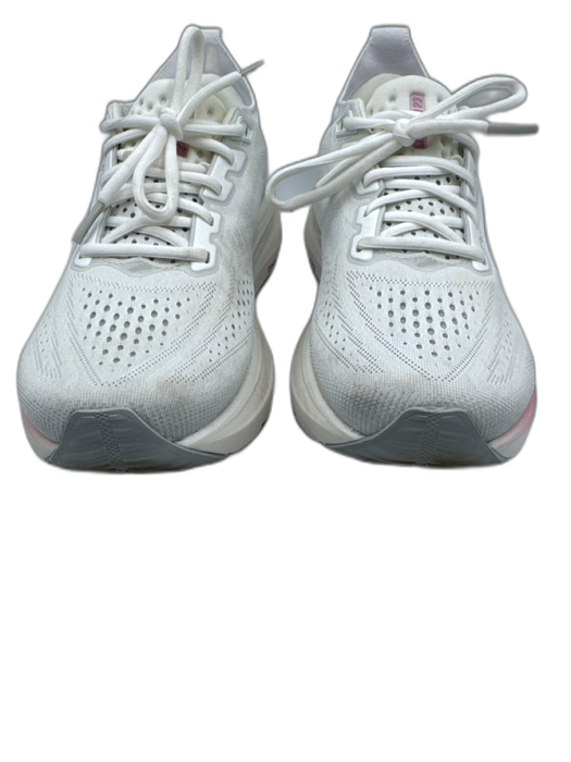Brooks Shoe Size 9 White, Gray & Pink Synthetic Knit Iridescent Lace Up Sneakers White, Gray & Pink / 9