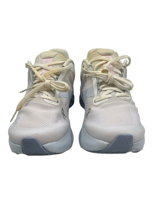 On Cloud Shoe Size 9 Cream, Pink, Blue Synthetic Logo Running Sneakers Cream, Pink, Blue / 9