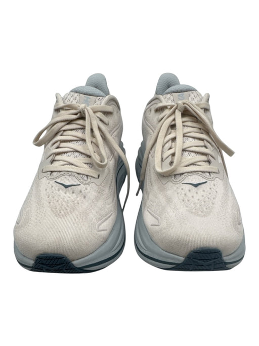 Hoka Shoe Size 9 White & Baby Blue Synthetic Logo Runner Sneakers White & Baby Blue / 9