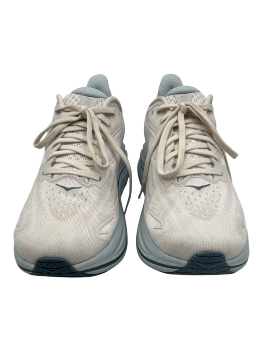 Hoka Shoe Size 9 White & Baby Blue Synthetic Logo Runner Sneakers White & Baby Blue / 9
