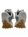 New Balance Shoe Size 9 Gray & White Synthetic Suede Logo Rubber Sole Sneakers Gray & White / 9