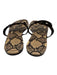 Tory Burch Shoe Size 8 Beige & Brown Embossed Leather Snake Print Flat Sandals Beige & Brown / 8