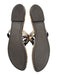 Tory Burch Shoe Size 8 Beige & Brown Embossed Leather Snake Print Flat Sandals Beige & Brown / 8