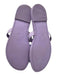 Tory Burch Shoe Size 8 Lavender Purple Patent Leather Logo Detail Flat Sandals Lavender Purple / 8