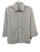 Beg & Borrow Size XL White Cellulose Blend 3/4 Sleeve Button Up Oxford Shirt Top White / XL