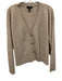 Aqua Cashmere Size XL Tan Beige Cashmere Ribbed Trim V Neck Cardigan Tan Beige / XL