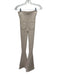 Maniere De Voir Size XS Beige Viscose Blend Knubby Halter High Rise Pant Set Beige / XS