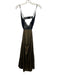 By Anthropologie Size 10 Olive Green Viscose Spaghetti Strap Lace Trim Dress Olive Green / 10