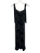 Free People Size XS Black & Gold Tie Straps Floral Jacquard Midi Dress Black & Gold / XS
