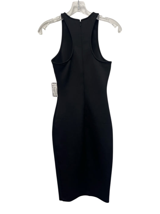 Amanda Uprichard Size XS Black Polyester Blend Sleeveless Darted Midi Dress Black / XS