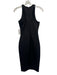Amanda Uprichard Size XS Black Polyester Blend Sleeveless Darted Midi Dress Black / XS