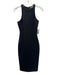 Amanda Uprichard Size XS Black Polyester Blend Sleeveless Darted Midi Dress Black / XS