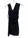 Zara Size XS Black & White Viscose Blend Sleeveless Pinstripe Ruched Mini Dress Black & White / XS