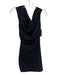 Zara Size XS Black & White Viscose Blend Sleeveless Pinstripe Ruched Mini Dress Black & White / XS
