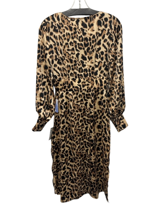 Majorelle Size XXS Black, Brown, Cream Polyester Long Sleeve Leopard Dress Black, Brown, Cream / XXS