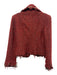 Till the end Size Small Red & Black Wool Blend Long Sleeve Tweed Jacket Red & Black / Small