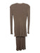 Tularosa Size XS/S Taupe Rayon Blend Long Sleeve Ribbed Button Front Pant Set Taupe / XS/S