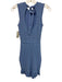Rebecca Vallance Size 2 Blue Viscose Blend Knit Sleeveless Tie Back Dress Blue / 2