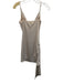 h:ours Size XS Cream Pink Polyester Blend Shimmer Spaghetti Strap Draped Dress Cream Pink / XS