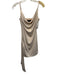 h:ours Size XS Cream Pink Polyester Blend Shimmer Spaghetti Strap Draped Dress Cream Pink / XS