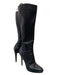 Jimmy Choo Shoe Size 36 Black Leather Zip Back Pointed Toe Gold Hardware Boots Black / 36