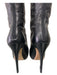 Jimmy Choo Shoe Size 36 Black Leather Zip Back Pointed Toe Gold Hardware Boots Black / 36