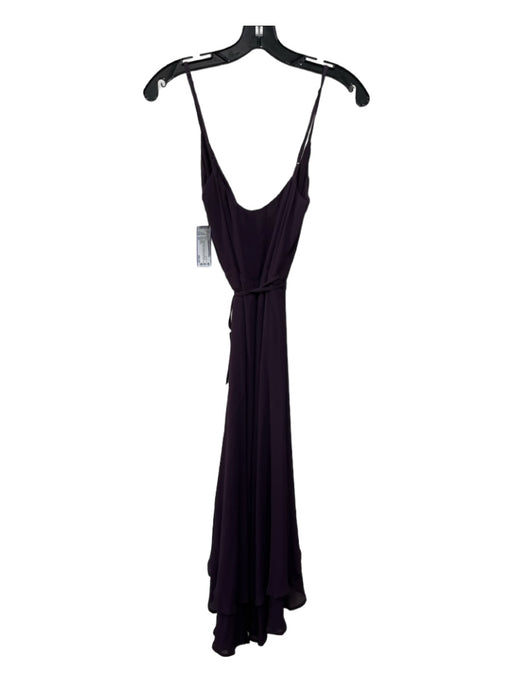 Reformation Size XS Deep Purple Viscose Spaghetti Strap Wrap Midi Dress Deep Purple / XS