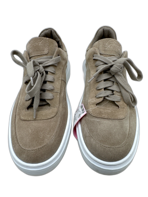GoodMan Shoe Size 8.5 Beige & White Suede Solid Low Top Men's Shoes Beige & White / 8.5