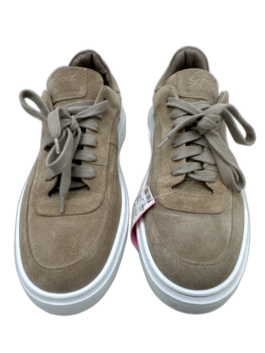 GoodMan Shoe Size 8.5 Beige & White Suede Solid Low Top Men's Shoes Beige & White / 8.5