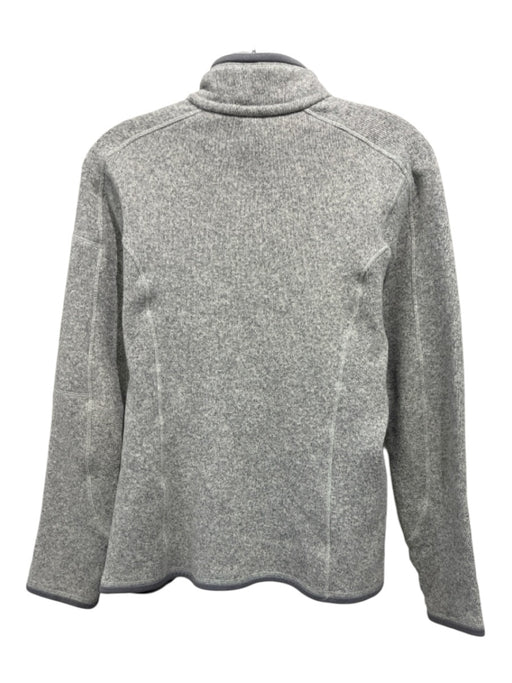 Patagonia Size Medium Gray Polyester Long Sleeve Quarter Zip Mock Neck Sweater Gray / Medium