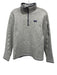 Patagonia Size Medium Gray Polyester Long Sleeve Quarter Zip Mock Neck Sweater Gray / Medium