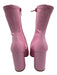 Steve Madden Shoe Size 7.5 Pink Synthetic Glossy Side Zip Block Heel Boots Pink / 7.5