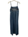 Zara Size XS Dark Wash Cotton Sleeveless Denim Midi Dress Dark Wash / XS