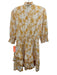 The Shirt Rochelle Behrens Size Medium Orange & White Polyester Floral Dress Orange & White / Medium