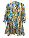 Elizabeth James the Label Size XS Blue, Green, Brown Cotton Long Sleeve Dress Blue, Green, Brown / XS