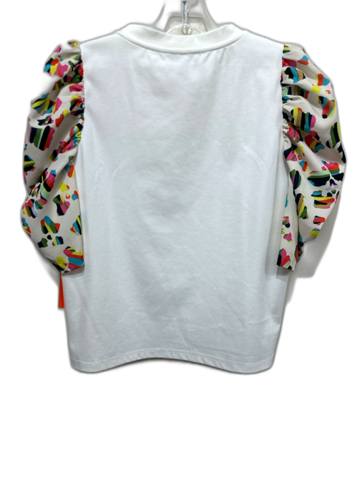CROSBY by Mollie Burch Size Medium White & Multi Viscose Blend Top White & Multi / Medium