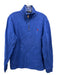 Polo Size M Blue Cotton Solid Quarter Zip Men's Long Sleeve Shirt M