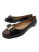 Salvatore Ferragamo Shoe Size 6.5 Brown Print Patent & Leather Bow Cap Toe Flats Brown Print / 6.5