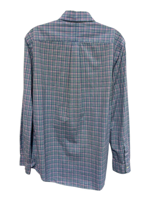 Ralph Lauren Size M Blue & Red Cotton Plaid Button Up Men's Long Sleeve Shirt Blue & Red / M