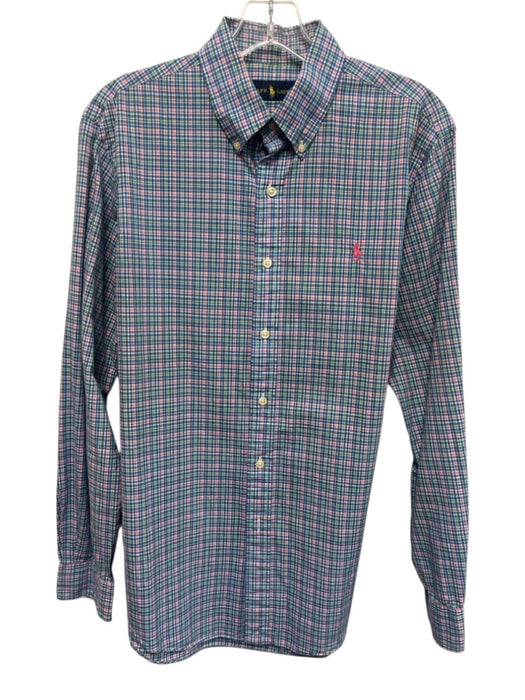 Ralph Lauren Size M Blue & Red Cotton Plaid Button Up Men's Long Sleeve Shirt Blue & Red / M