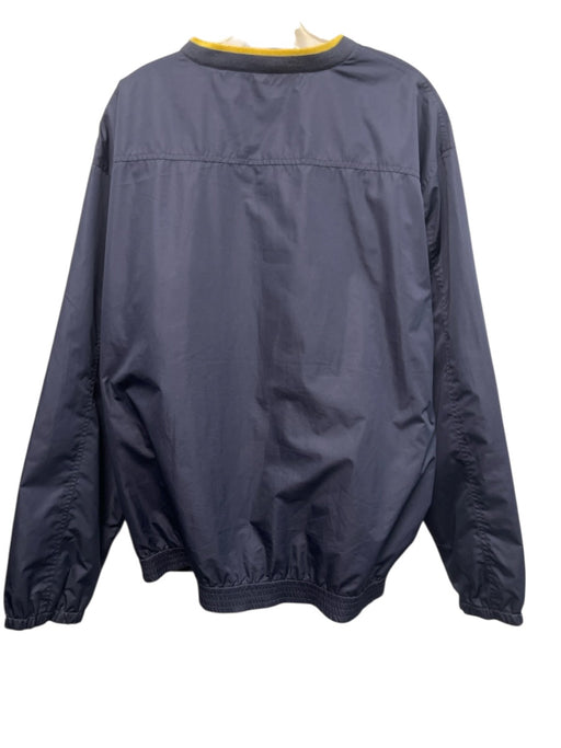Polo Golf Size L Navy Blue Polyester Solid Crewneck Men's Jacket Navy Blue / L