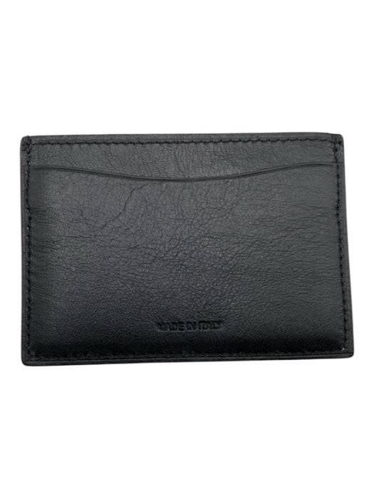 Ralph Lauren Black Leather Solid Cardholder Men's Wallet Black