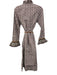 Sue Sartor Size S White & Purple Cotton Button Front Long Balloon Sleeve Dress White & Purple / S