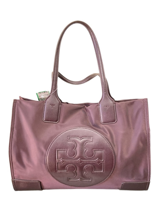 Tory Burch Brown Nylon & Leather Shoulder Bag 2 handles Logo Tote Bag Brown / M