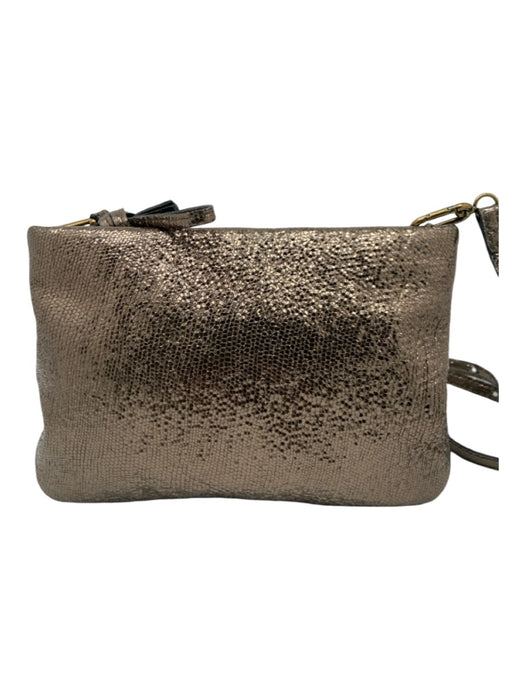 Madewell Faux Leather Crossbody Glitter Zip closure Brass Hardware Bag