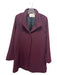 Fleurette Size 4 Burgundy Red Wool Long Sleeve Button Front Pockets Peacoat Coat Burgundy Red / 4